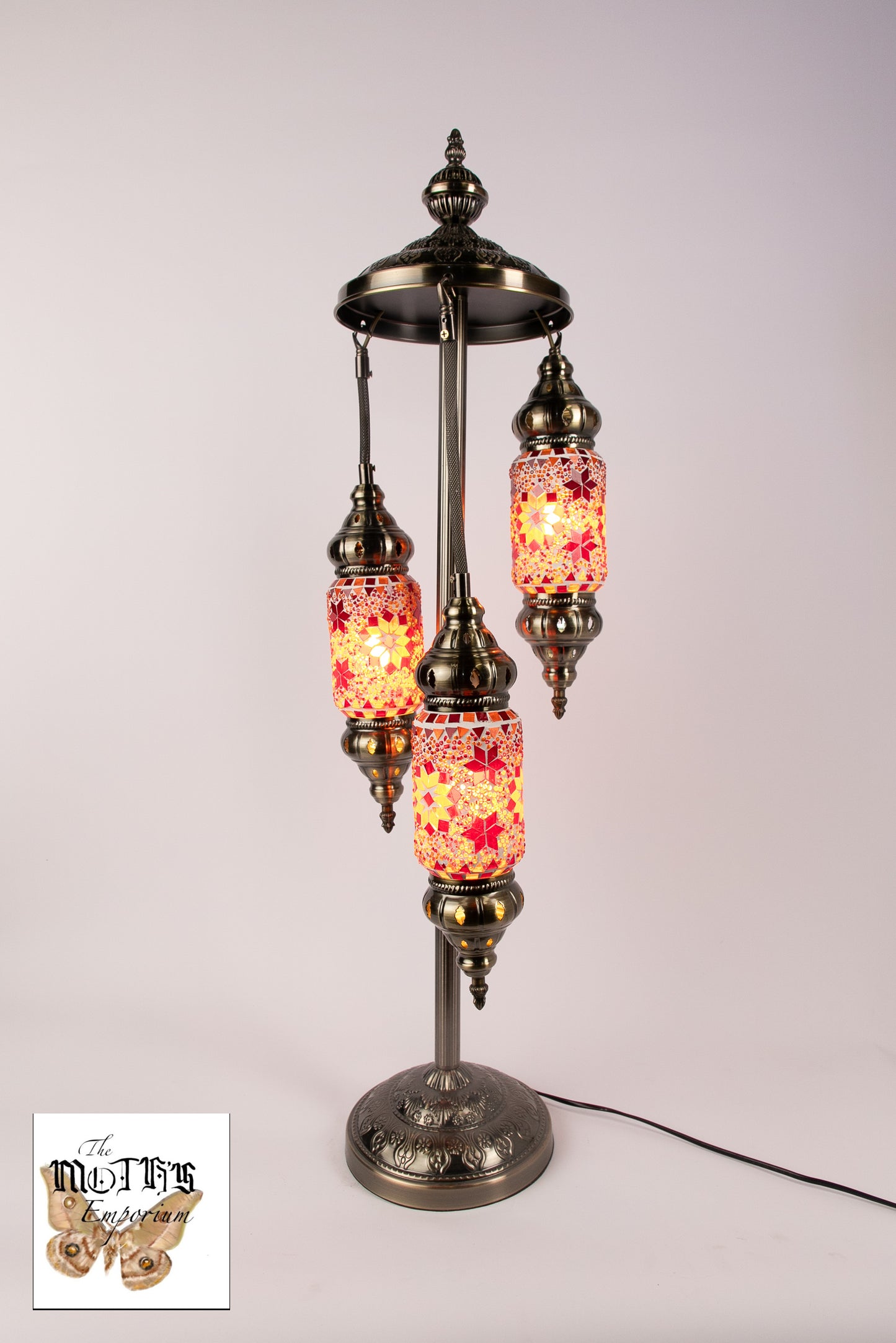 3 Lantern Moroccan Table Lamp (8 Colours)