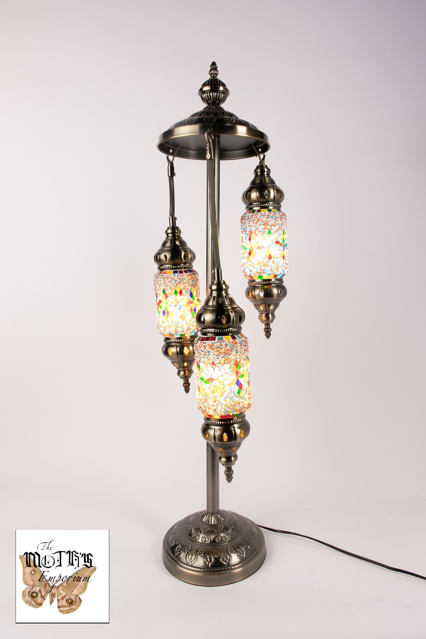 3 Lantern Moroccan Table Lamp (8 Colours)