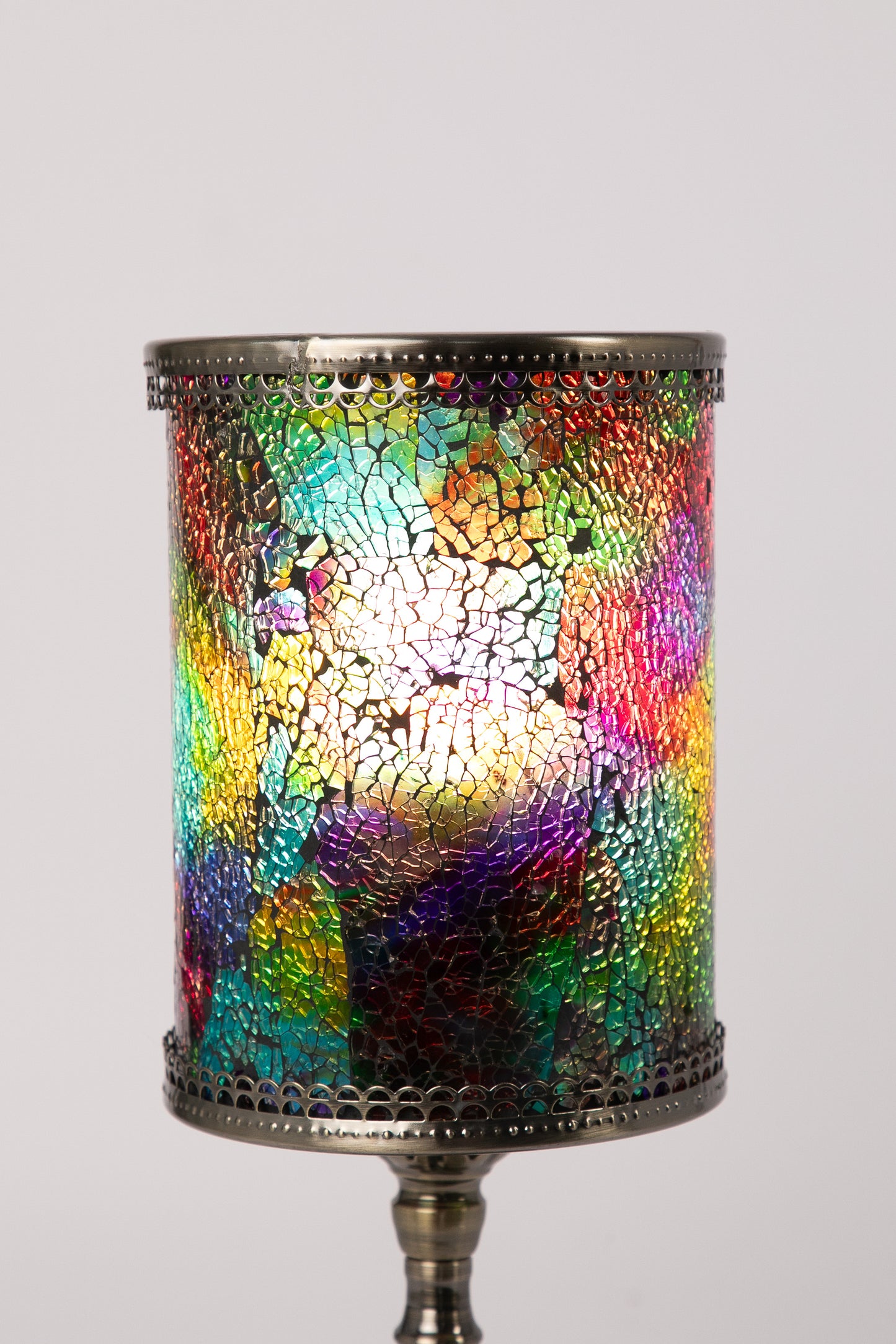 Crushed Glass Mosaic Table Lamp (Multicoloured 2)