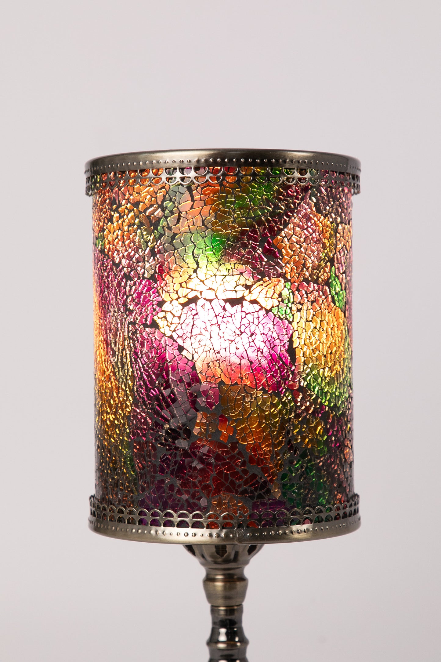 Crushed Glass Mosaic Table Lamp (Multicoloured 1)