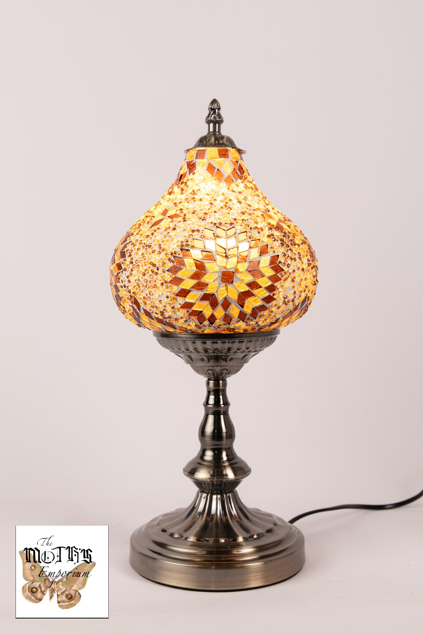 Bulb Moroccan Table Lamp (Brown Star)