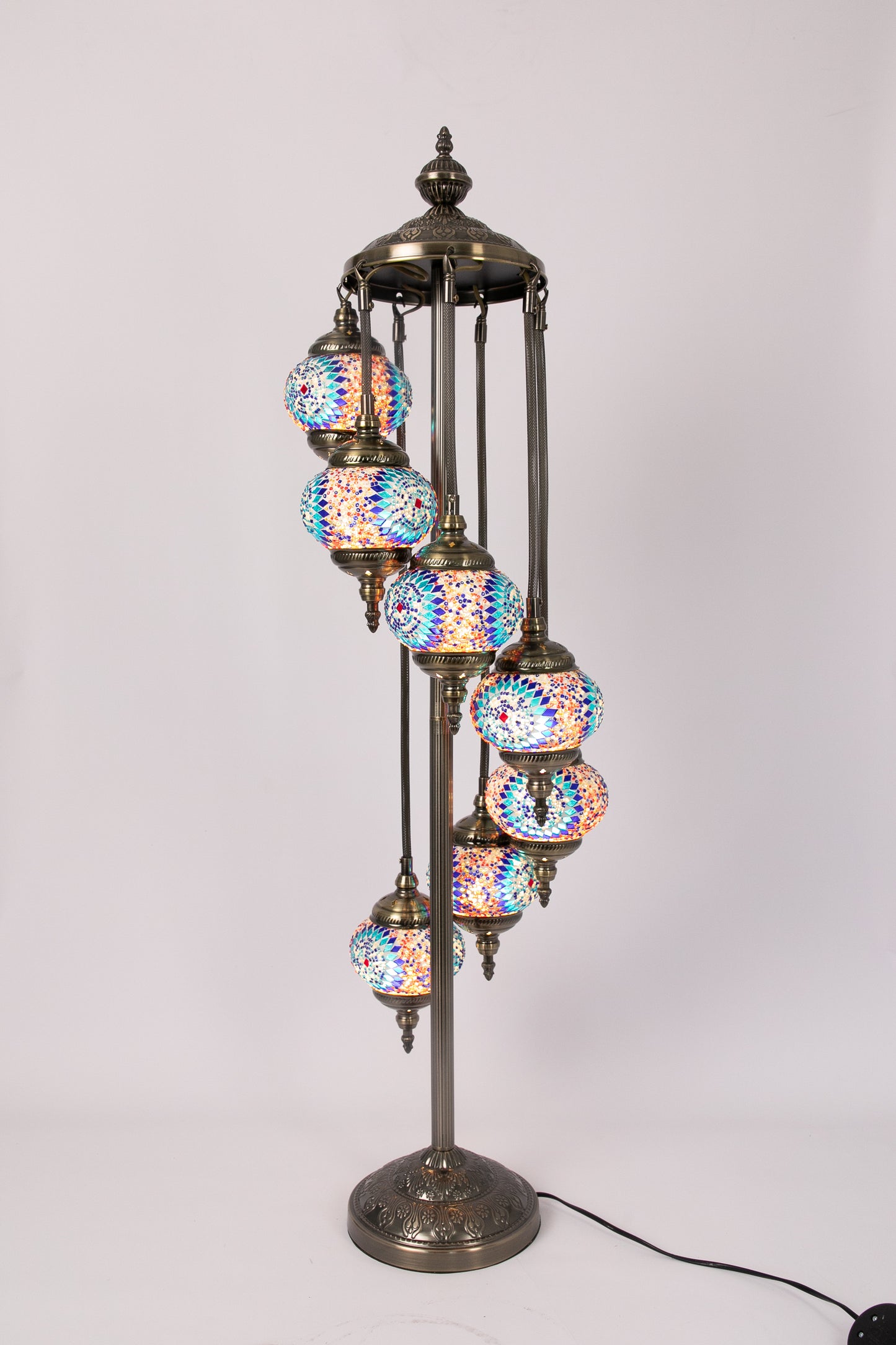7 Globe Moroccan Table Lamp (6 Colours)