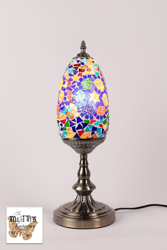 Egg Mosaic Table Lamp (Multicoloured Stars)