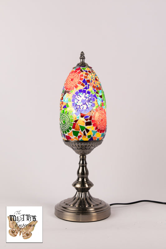 Egg Mosaic Table Lamp (Multicoloured Circles)