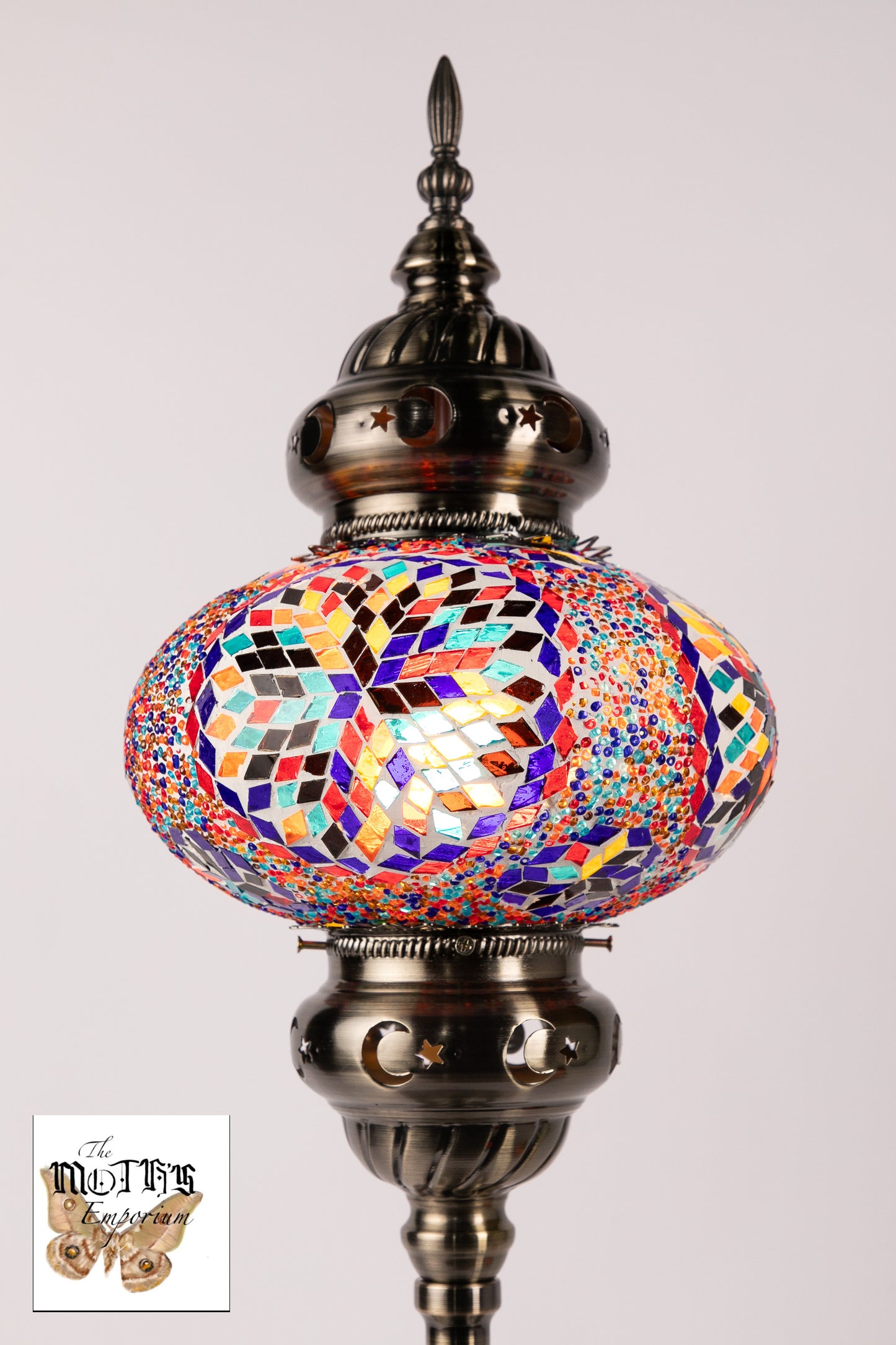 Large Globe Moroccan Table Lamp (Multicoloured Circle)