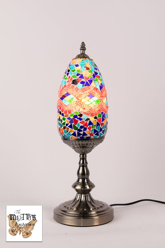 Egg Mosaic Table Lamp (Multicoloured Waves)