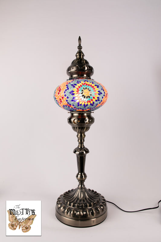 Large Globe Moroccan Table Lamp (Multicoloured Star)