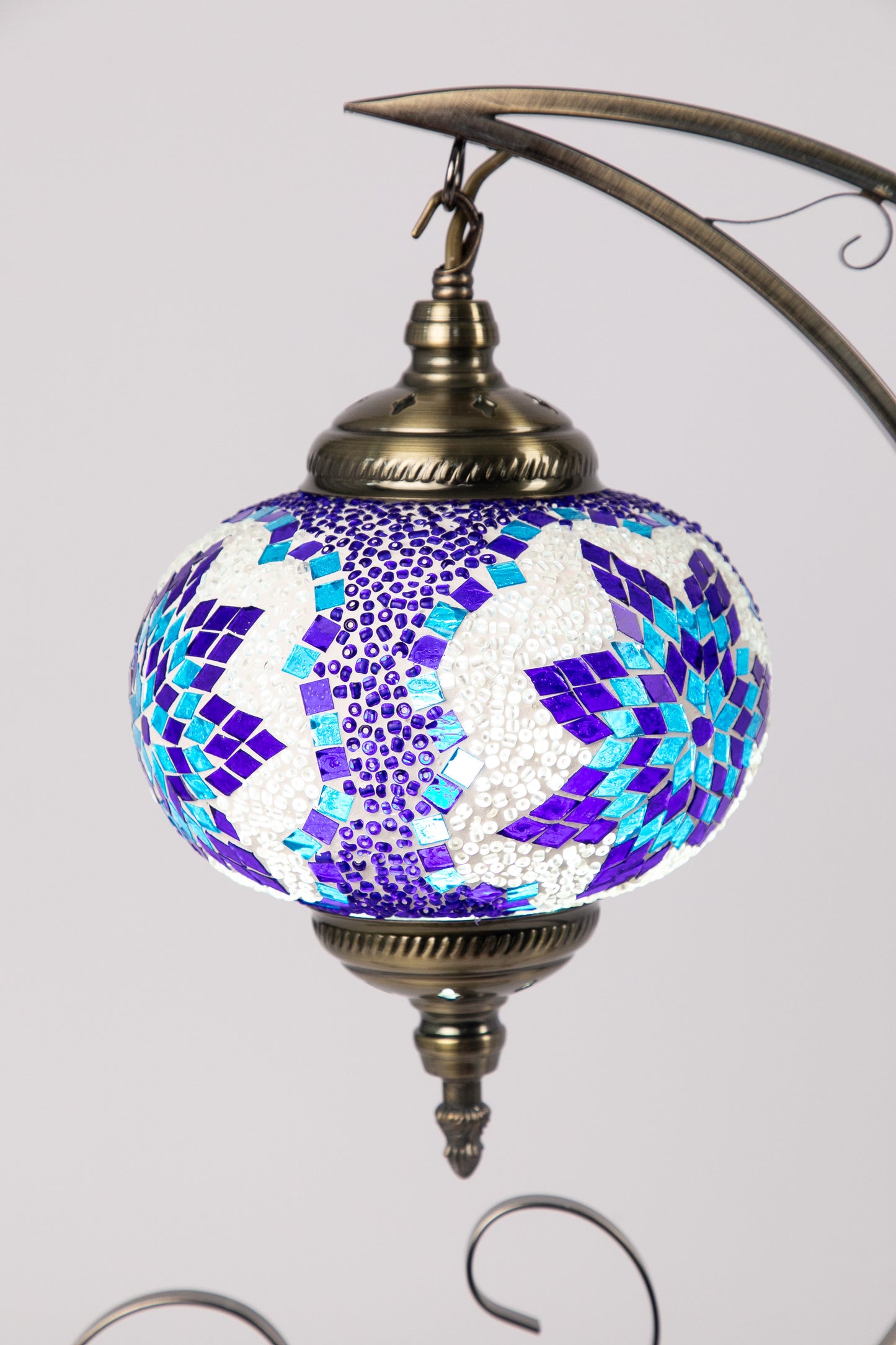 Moroccan Moon Table Lamp (Blue)