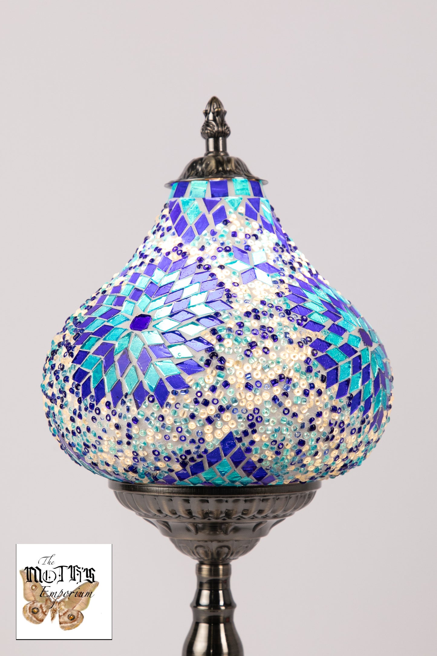 Bulb Moroccan Table Lamp (Blue)