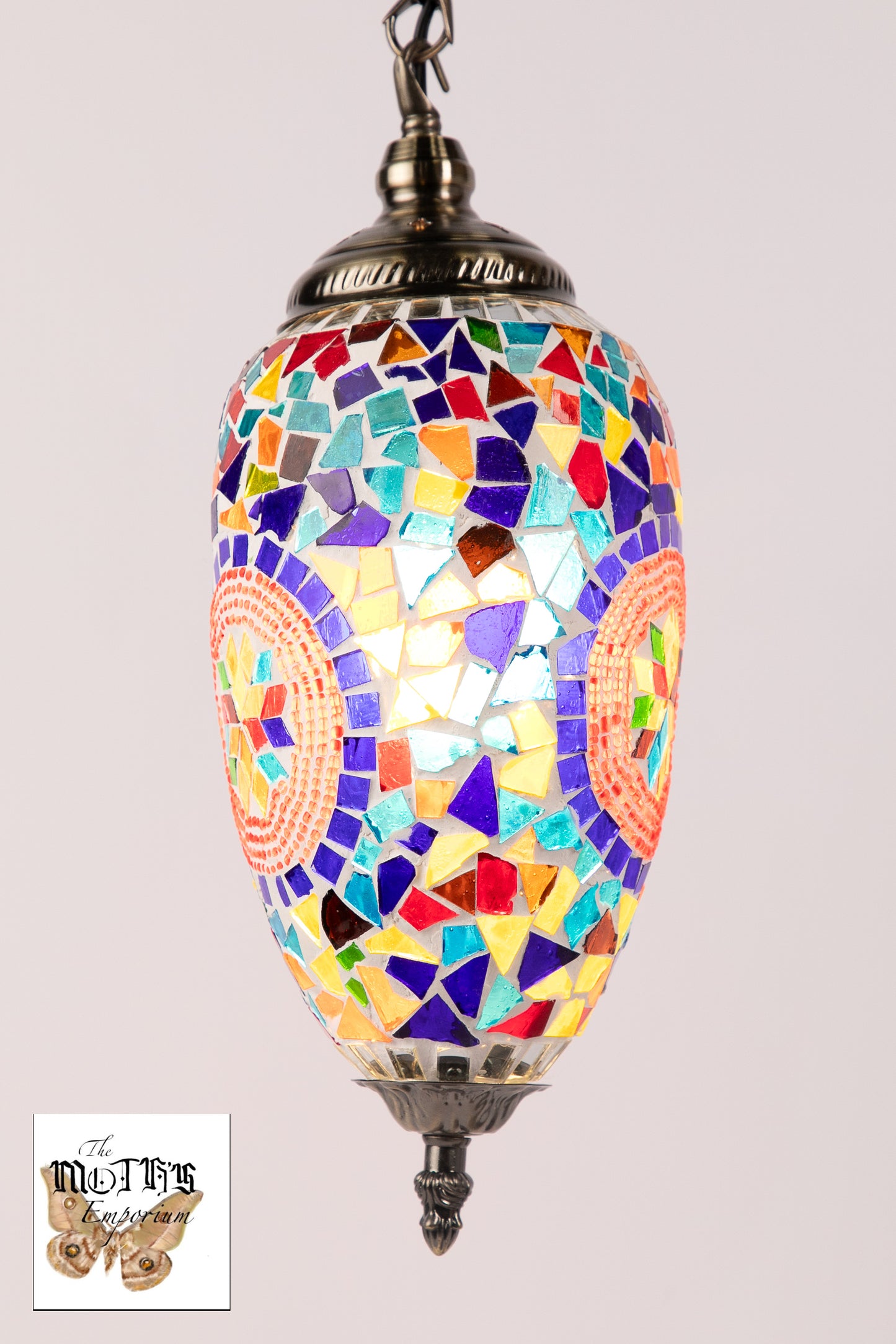 Egg Swan Neck Mosaic Table Lamp (Multicoloured)