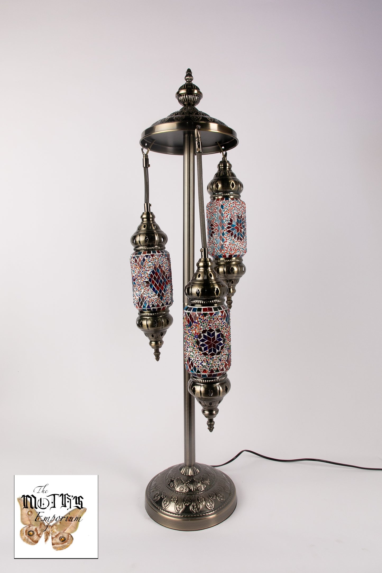 3 Lantern Moroccan Table Lamp (8 Colours)