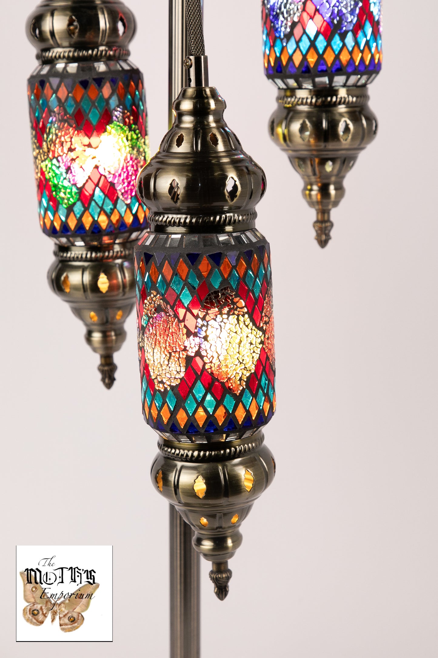 3 Lantern Moroccan Table Lamp (8 Colours)