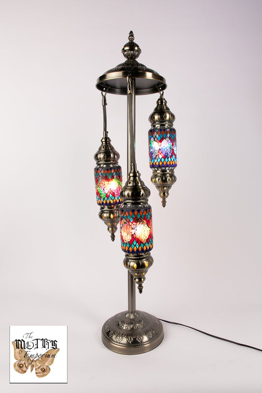 3 Lantern Moroccan Table Lamp (8 Colours)