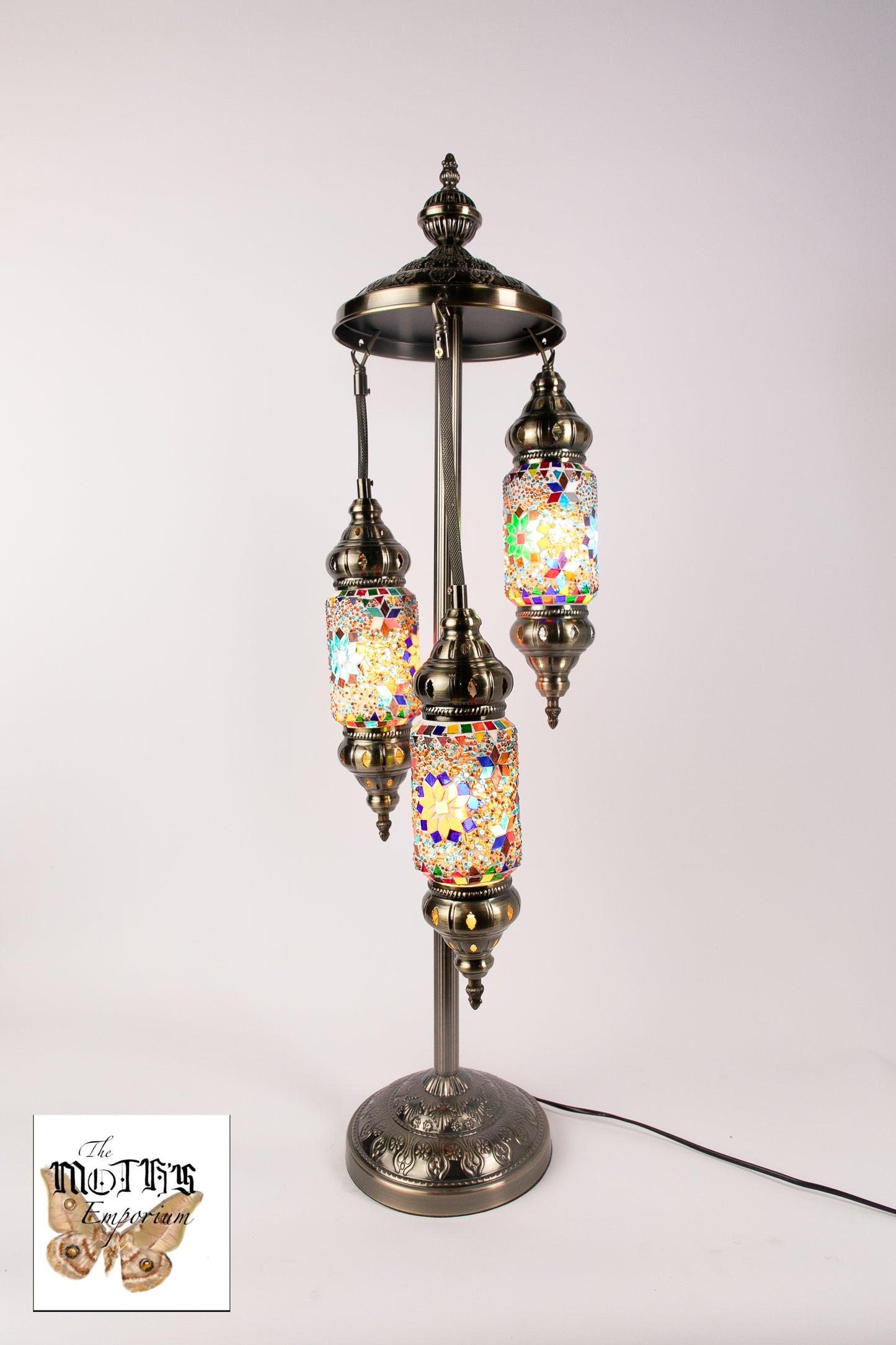 3 Lantern Moroccan Table Lamp (8 Colours)