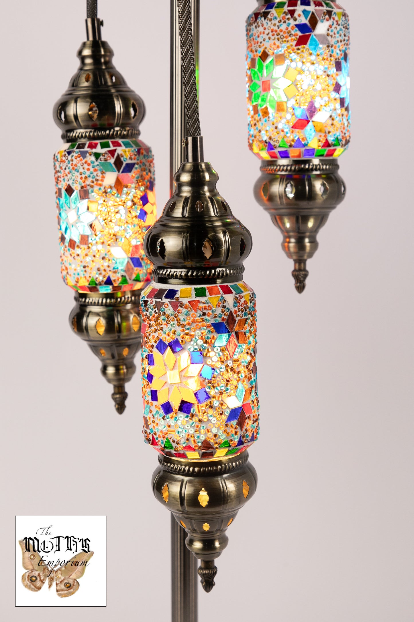 3 Lantern Moroccan Table Lamp (8 Colours)