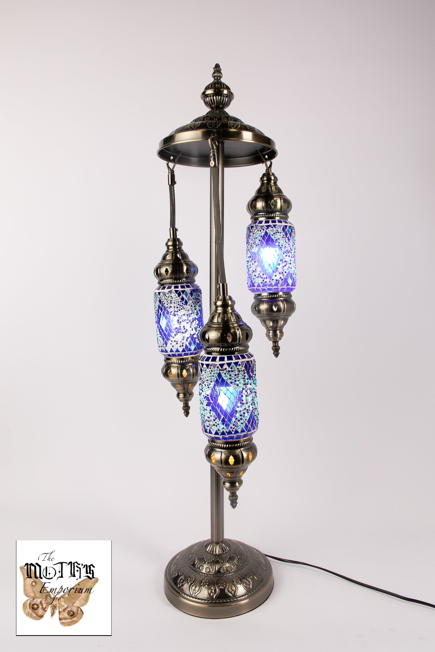 3 Lantern Moroccan Table Lamp (8 Colours)