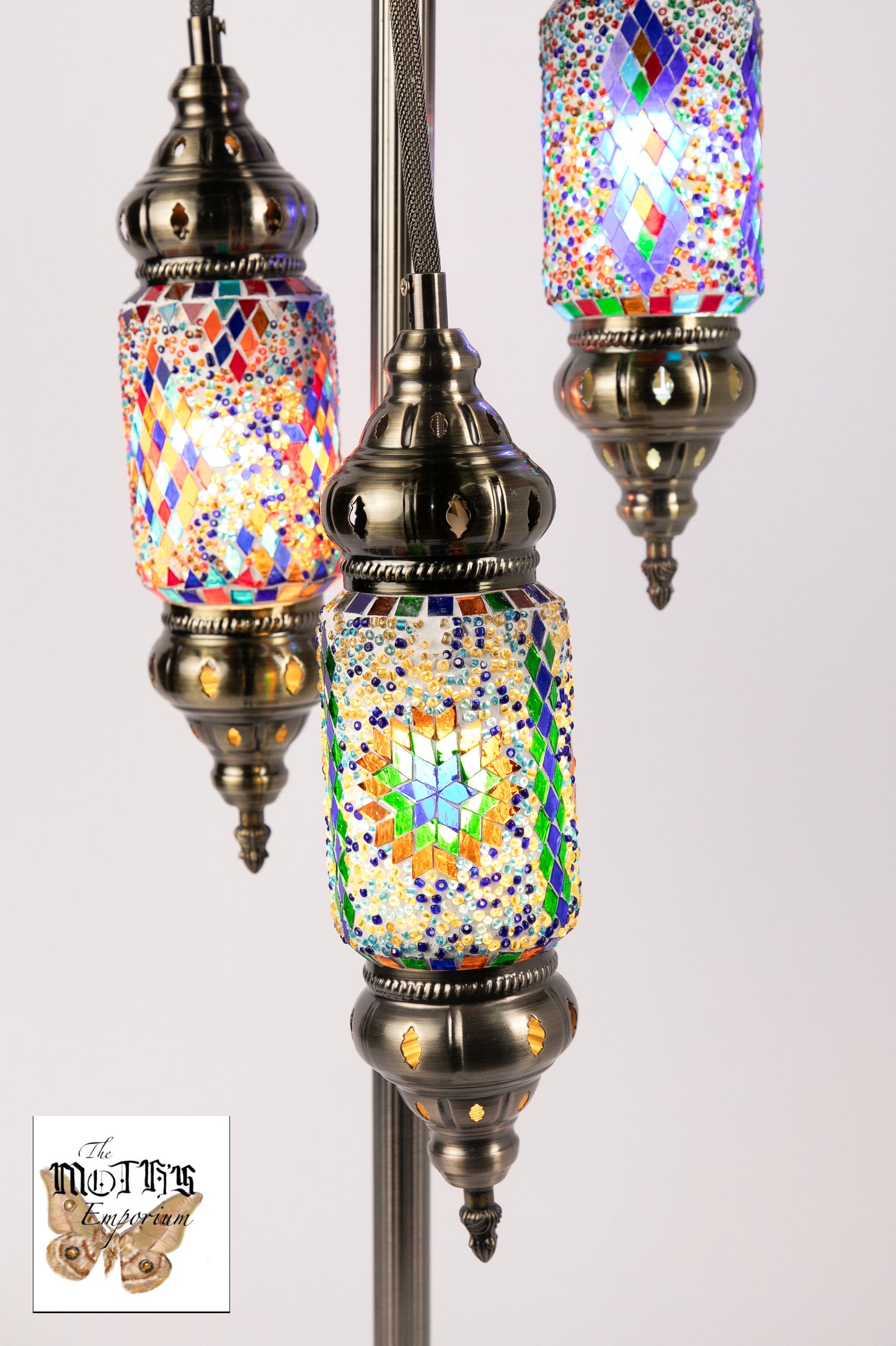 3 Lantern Moroccan Table Lamp (8 Colours)