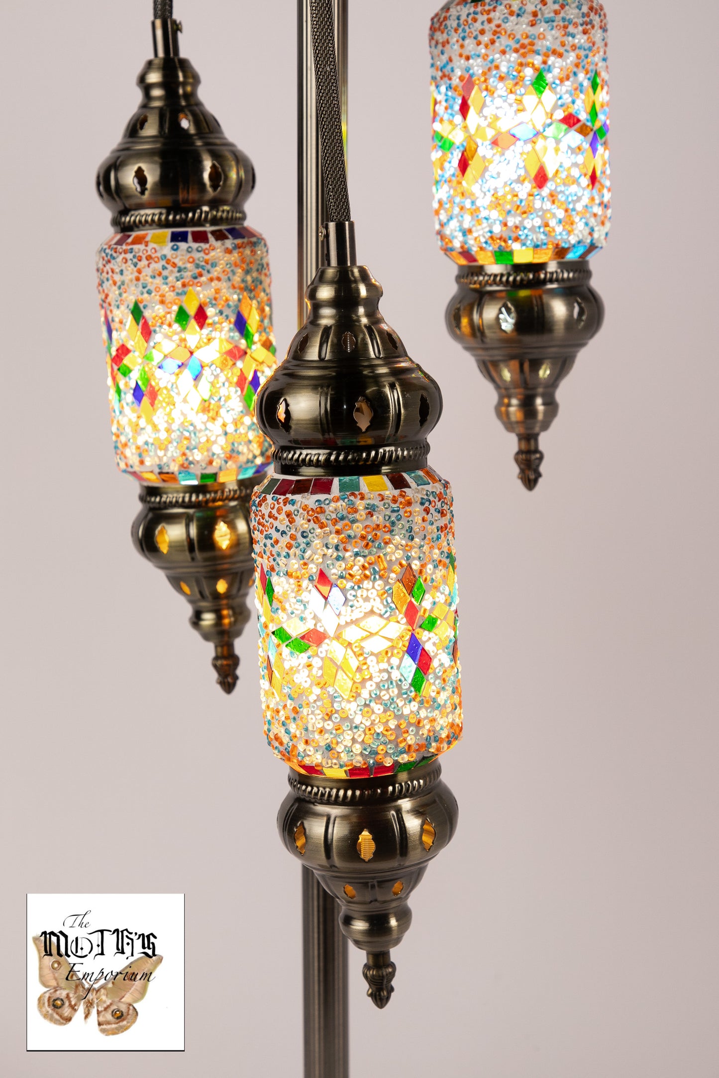 3 Lantern Moroccan Table Lamp (8 Colours)