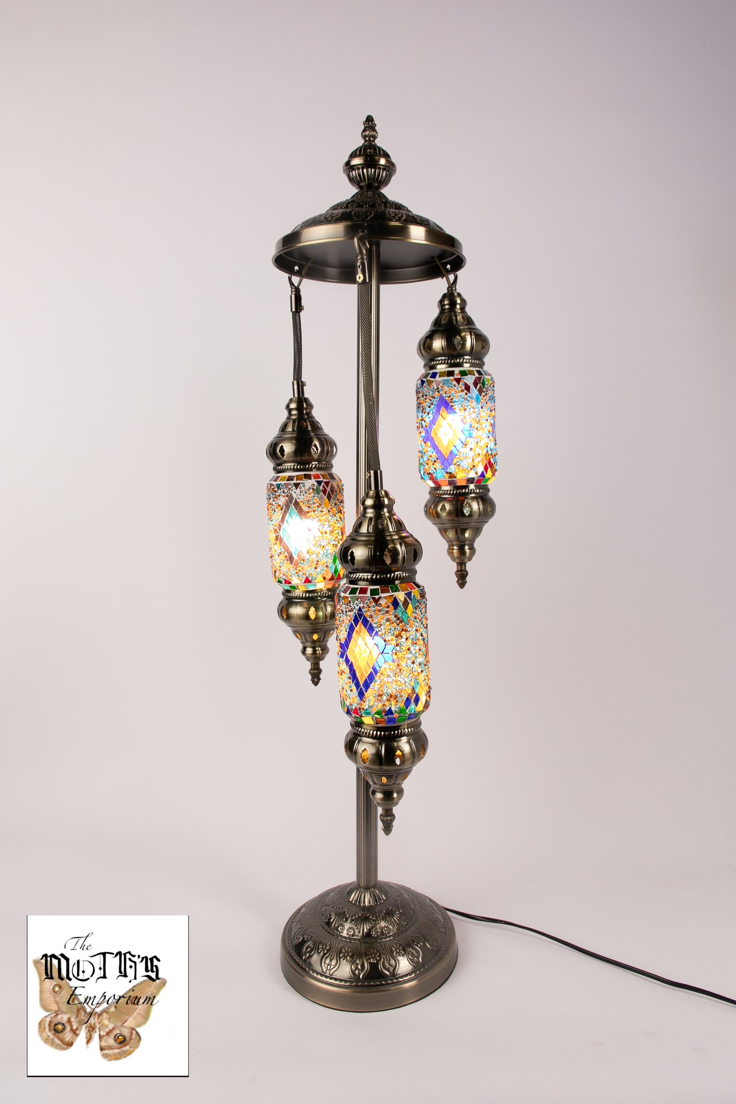 3 Lantern Moroccan Table Lamp (8 Colours)