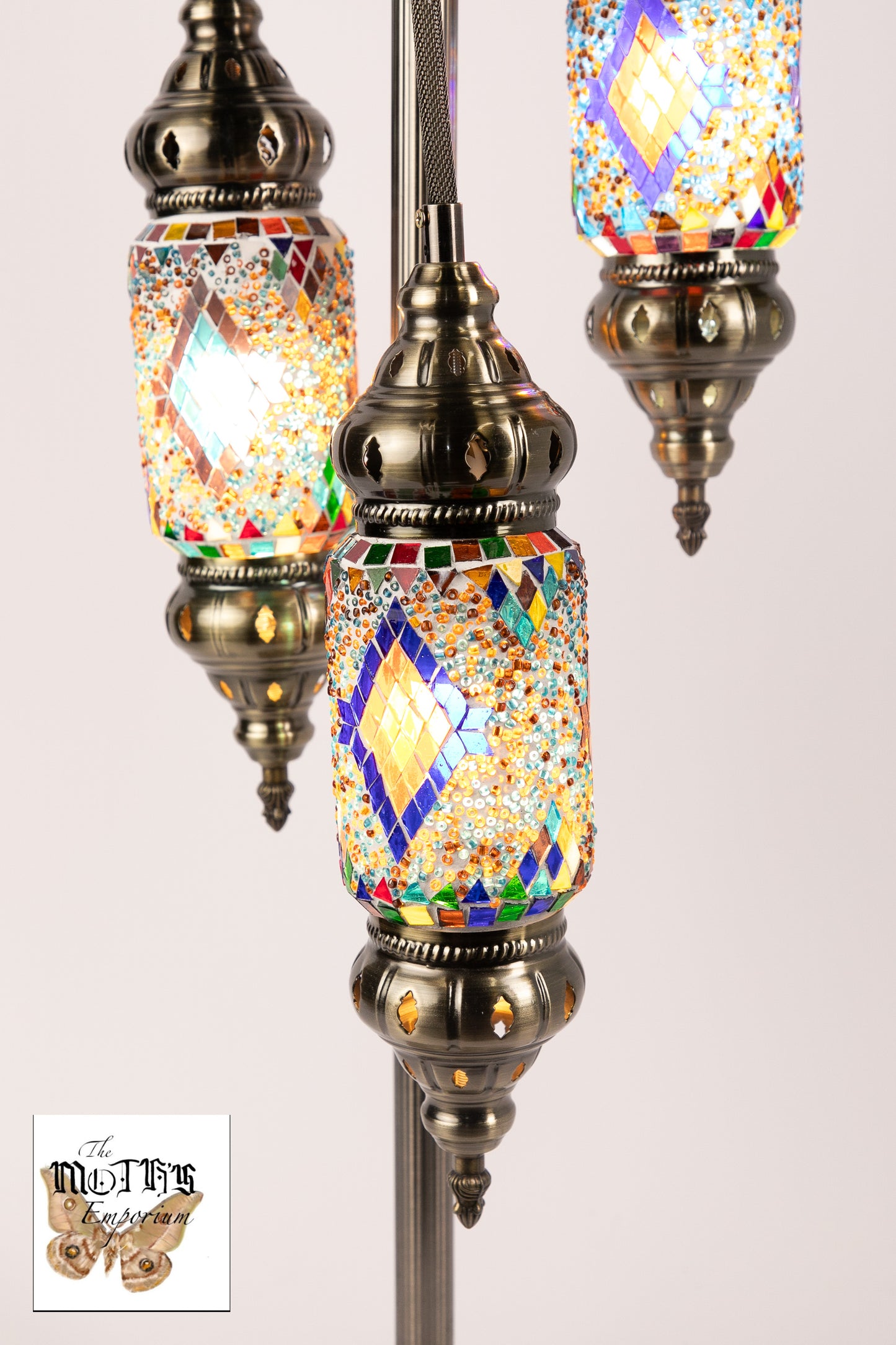 3 Lantern Moroccan Table Lamp (8 Colours)