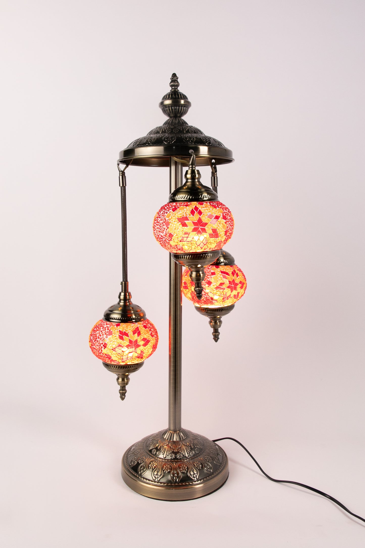 3 Globe Moroccan Table Lamp (8 Colours)