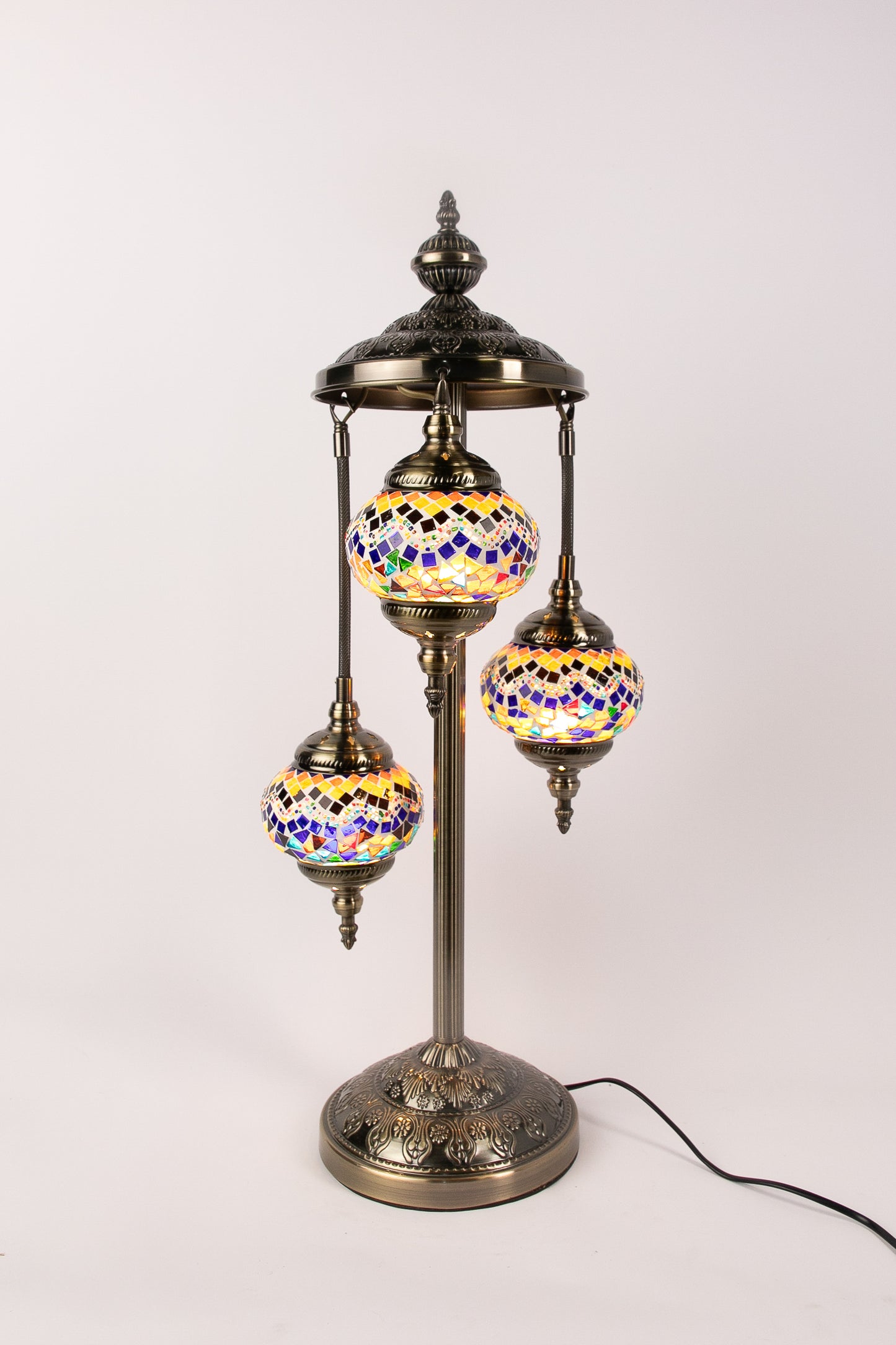 3 Globe Moroccan Table Lamp (8 Colours)