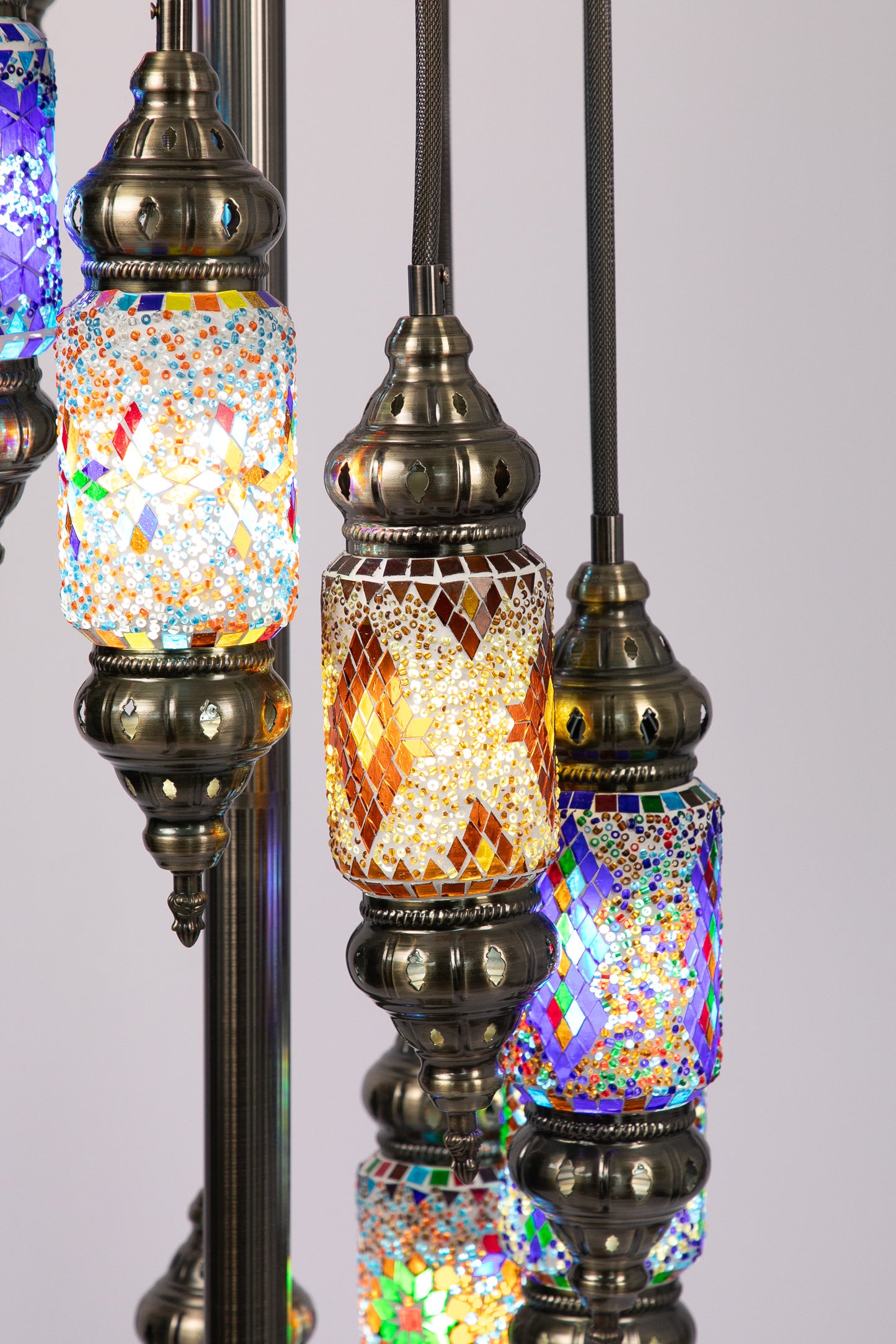 9 Lantern Moroccan Floor Lamp (7 Colours)