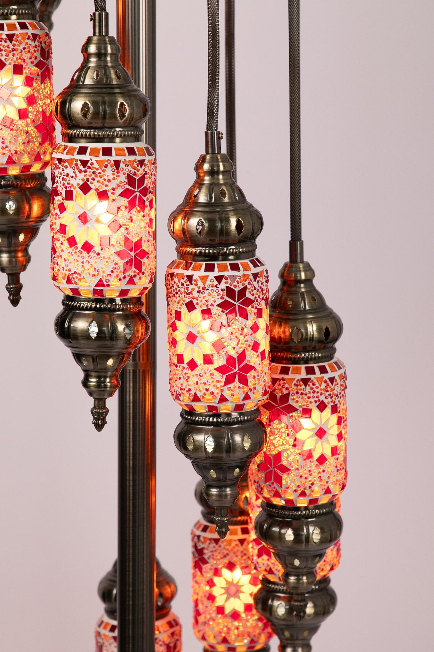 9 Lantern Moroccan Floor Lamp (7 Colours)