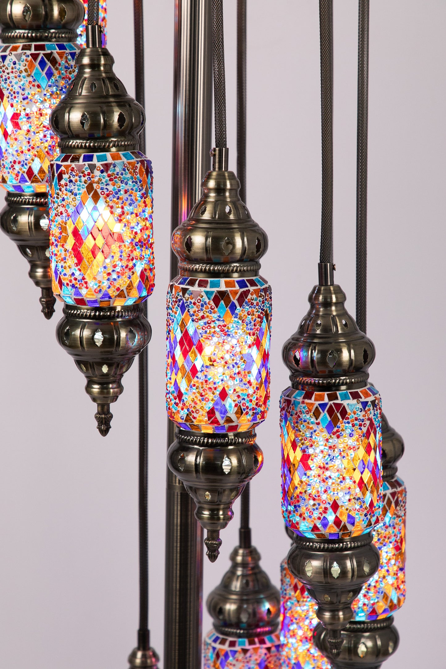 9 Lantern Moroccan Floor Lamp (7 Colours)