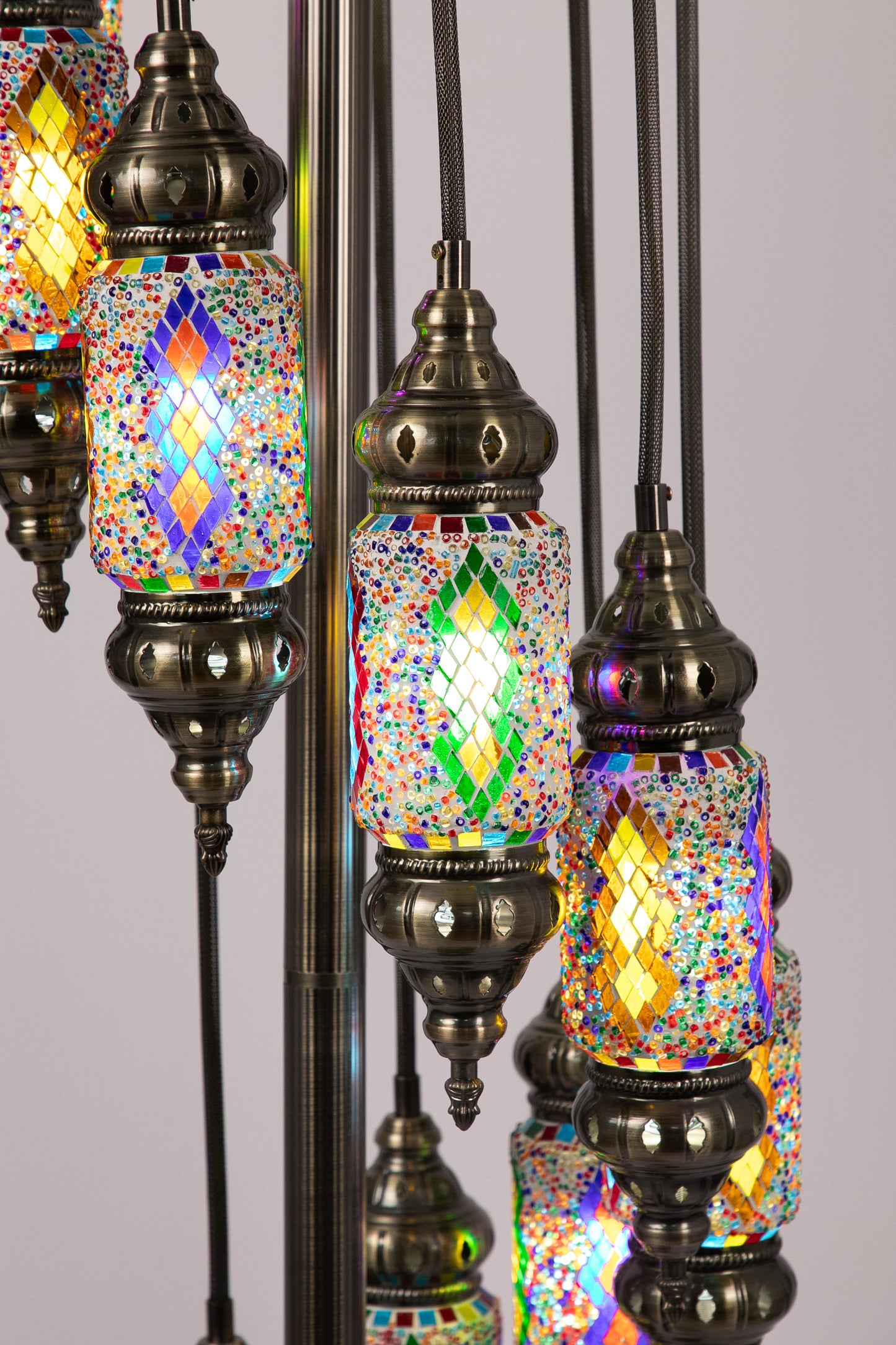 9 Lantern Moroccan Floor Lamp (7 Colours)