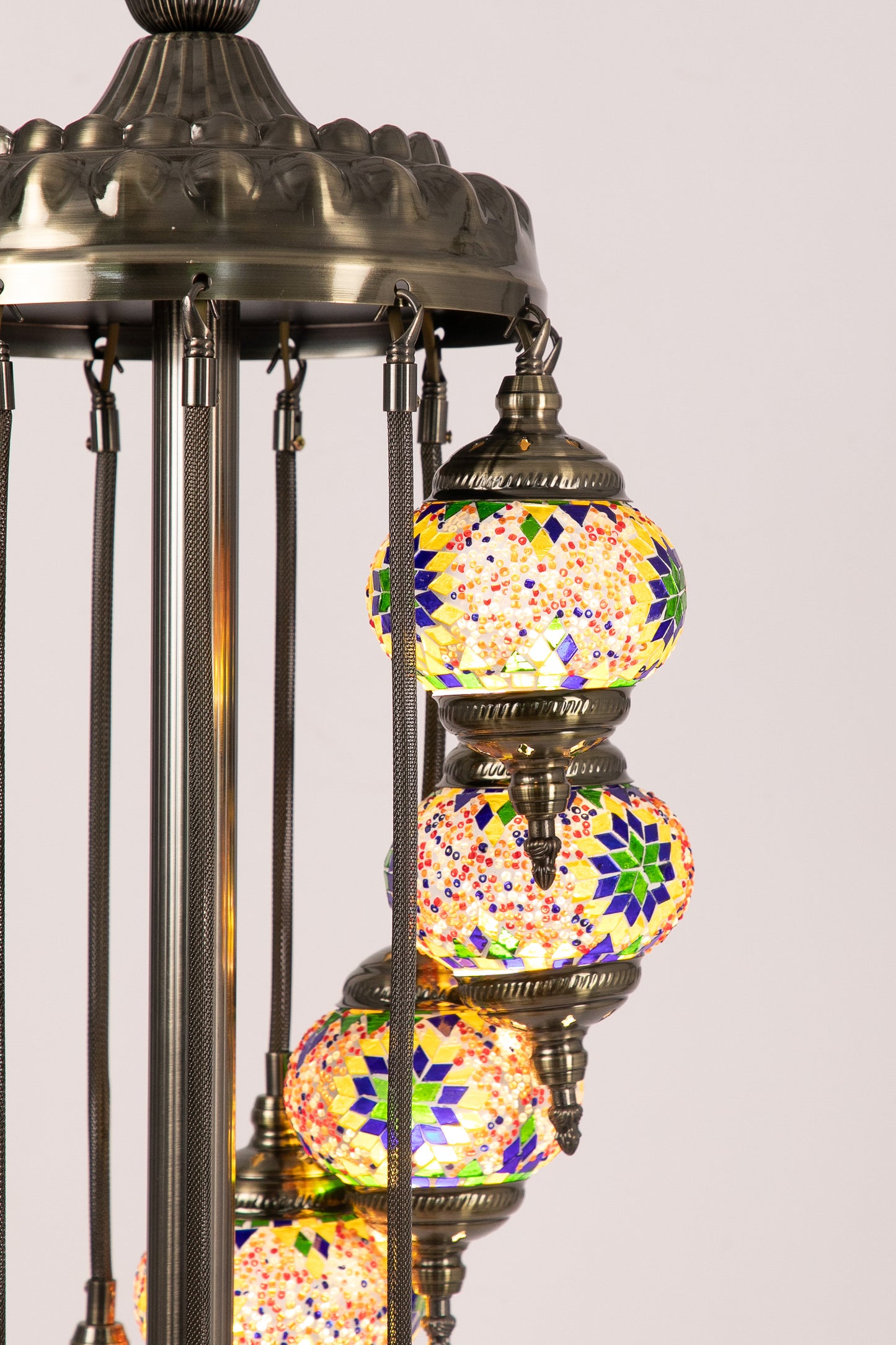 11 Globe Moroccan Floor Standing Lamp (8 Colours)