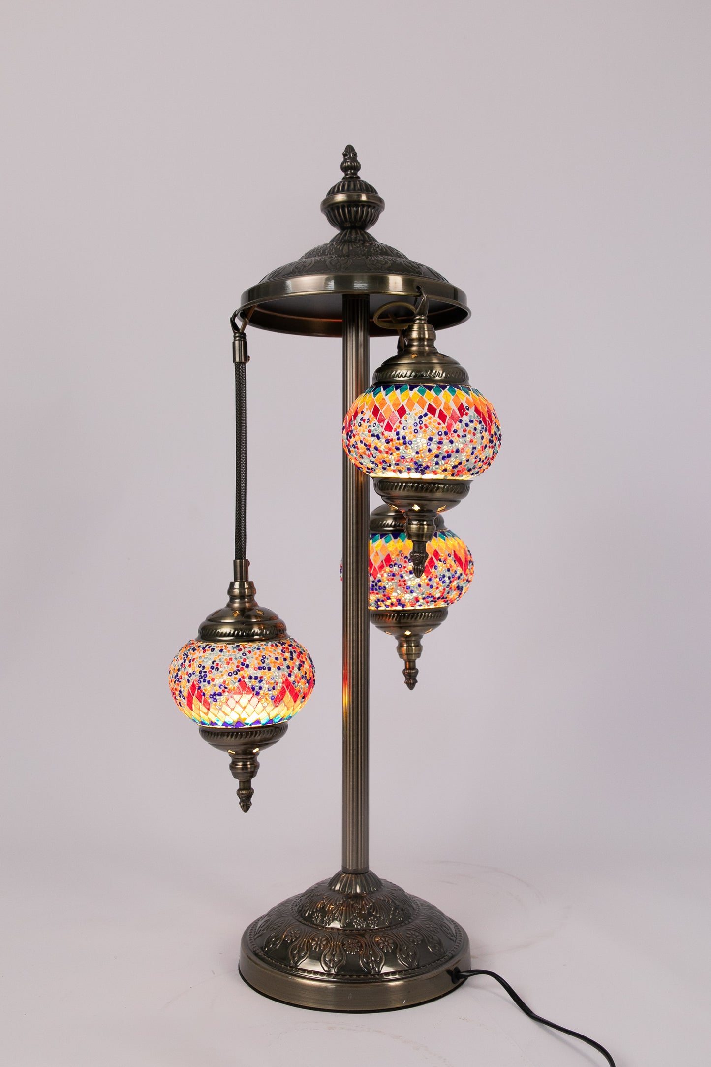 3 Globe Moroccan Table Lamp (8 Colours)