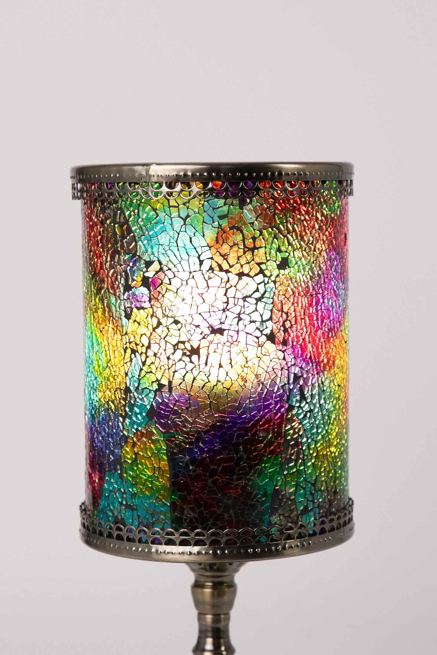 Crushed Glass Mosaic Table Lamp (6 Colours)