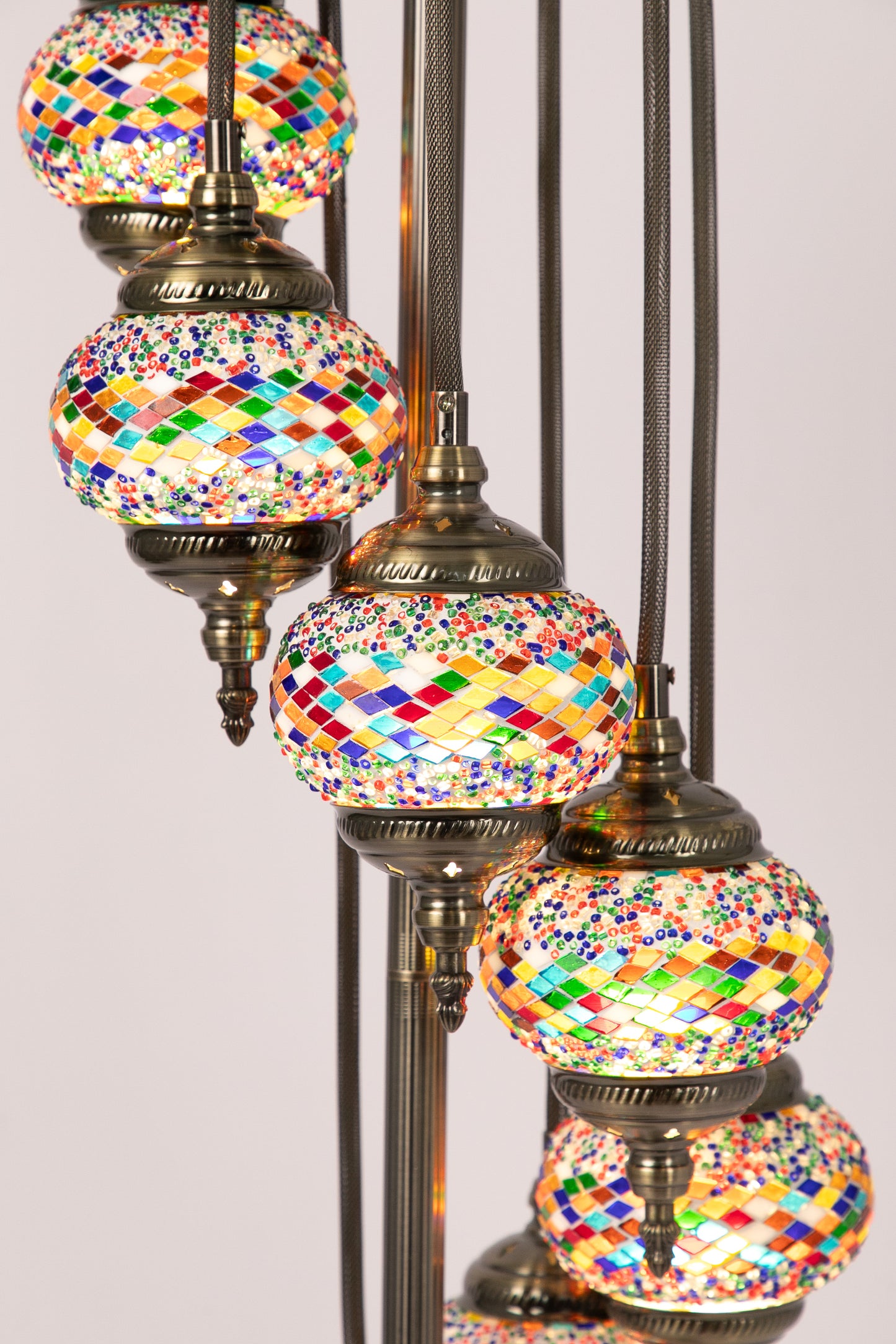 7 Globe Moroccan Table Lamp (6 Colours)