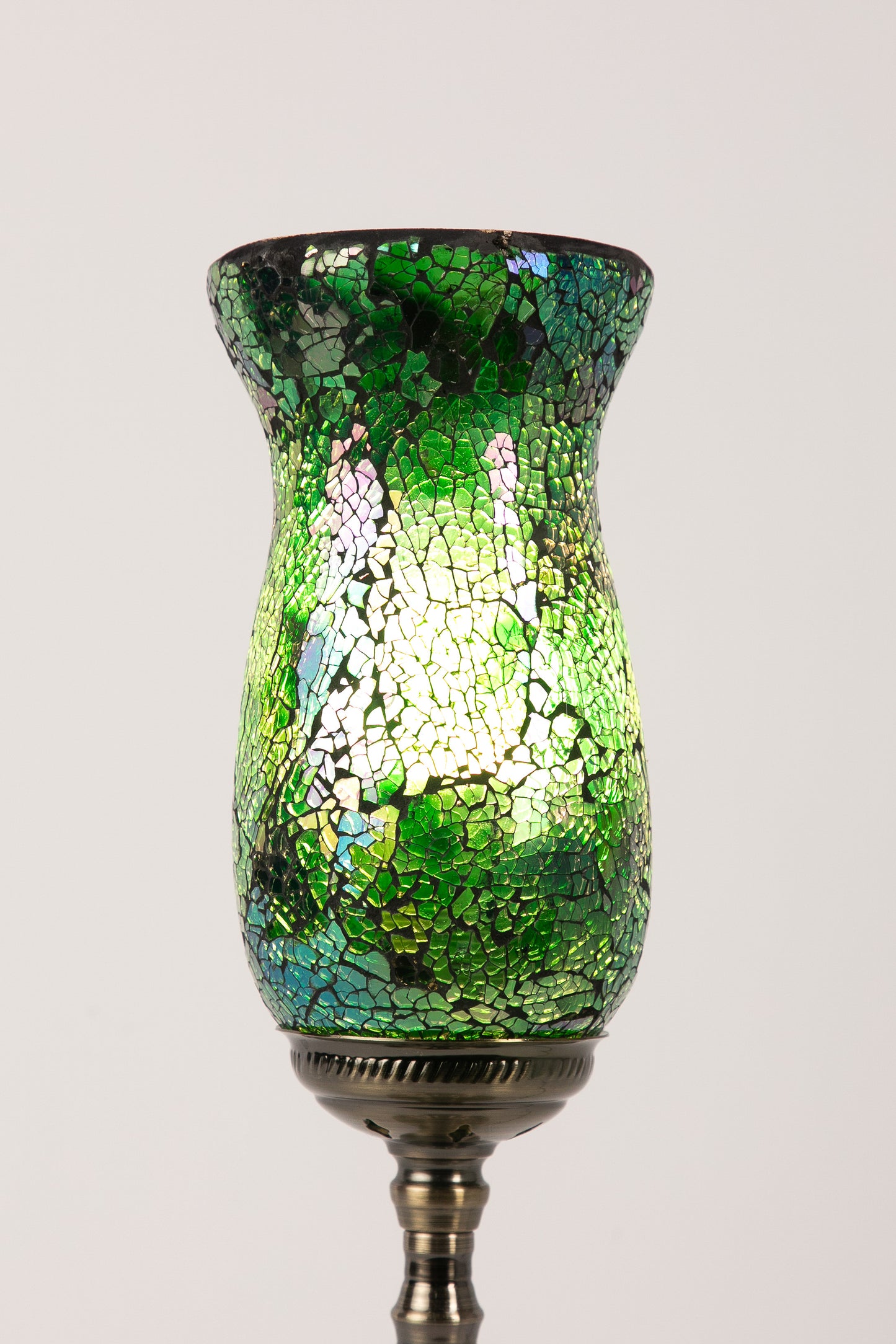 Flower Mosaic Table Lamp (Dark Green)