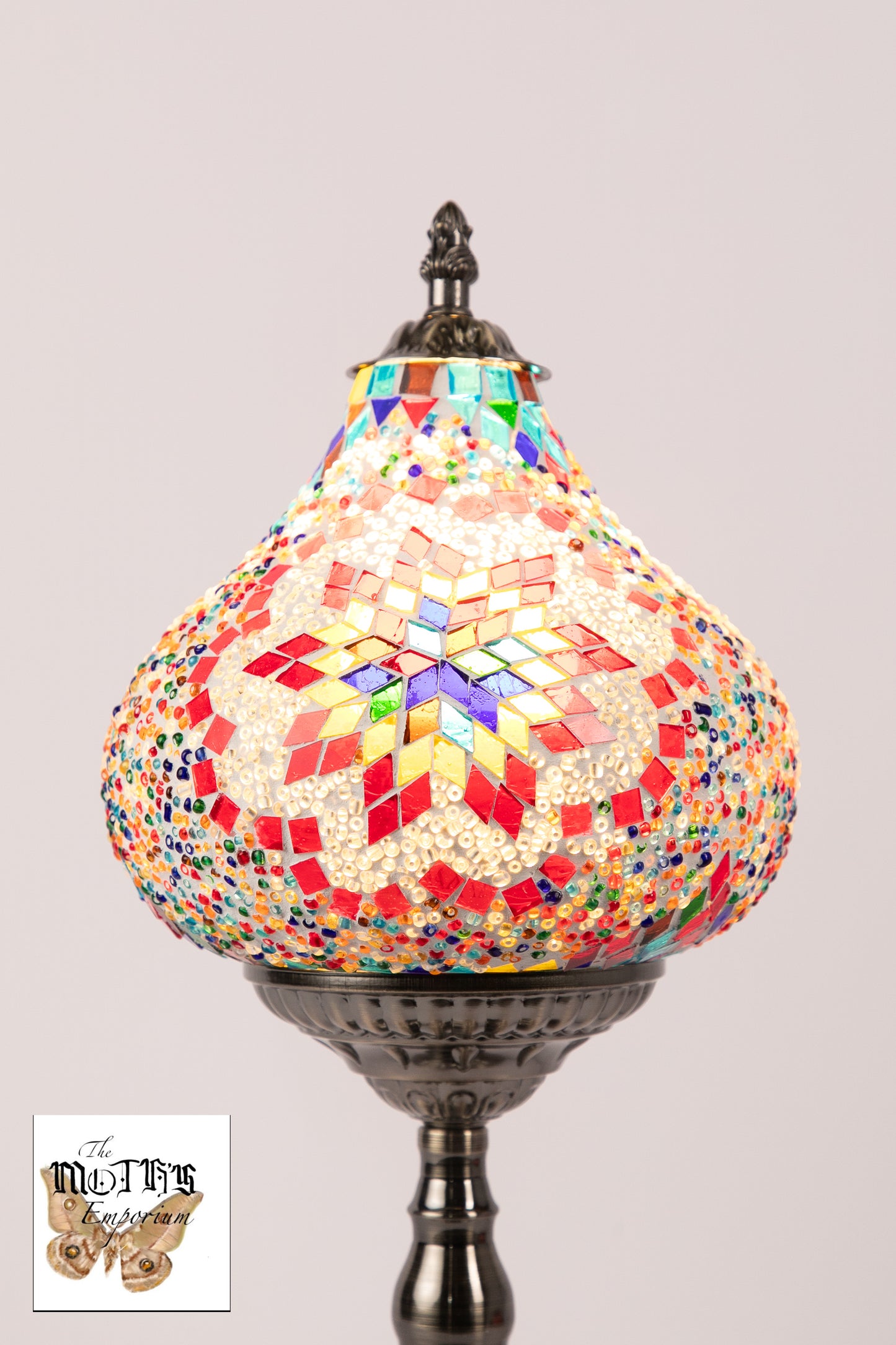 Bulb Moroccan Table Lamp (Red Star)