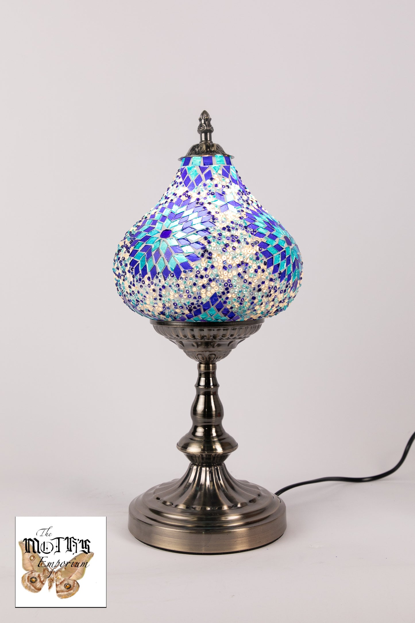 Bulb Moroccan Table Lamp (Blue)