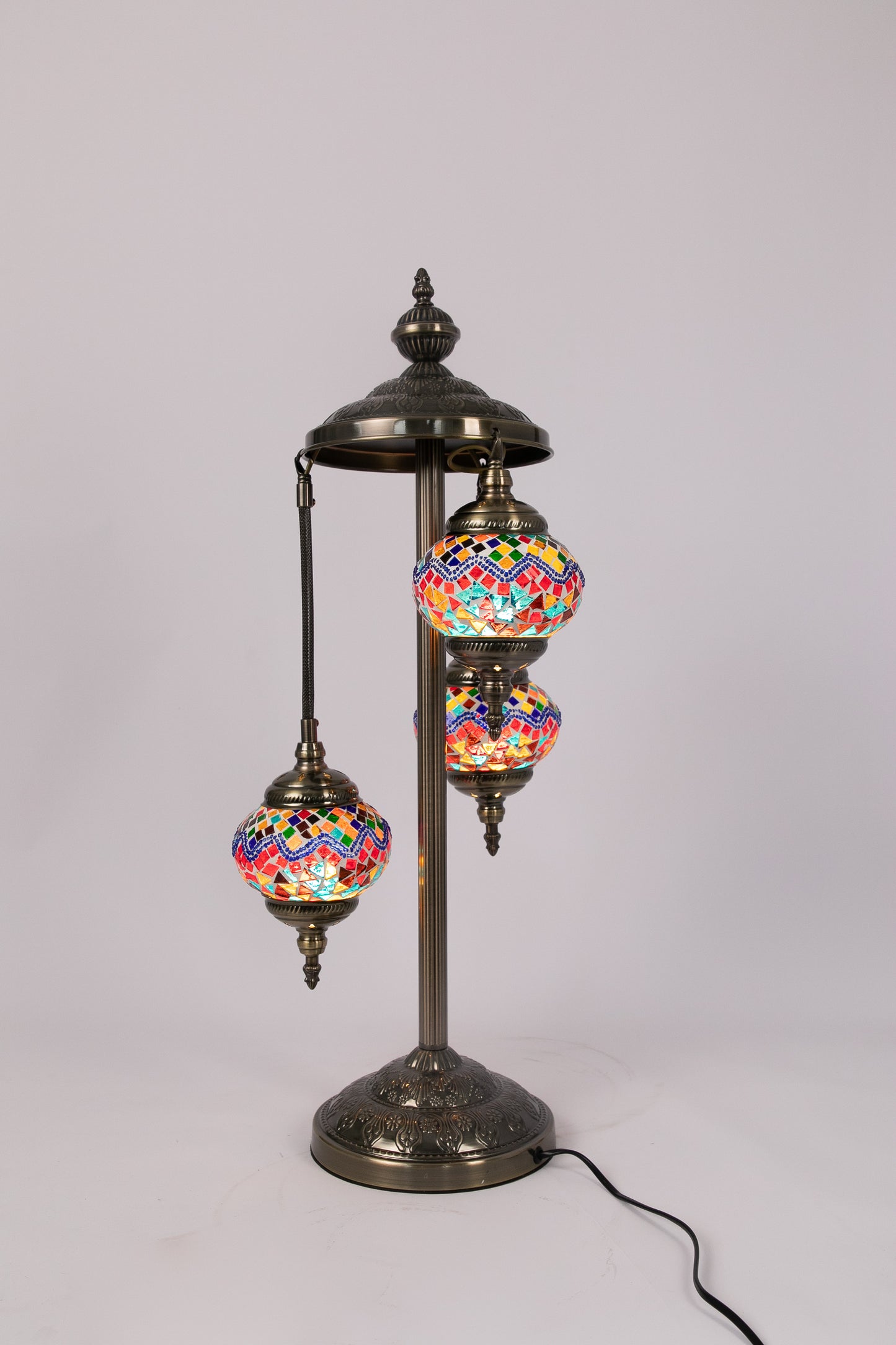 3 Globe Moroccan Table Lamp (8 Colours)