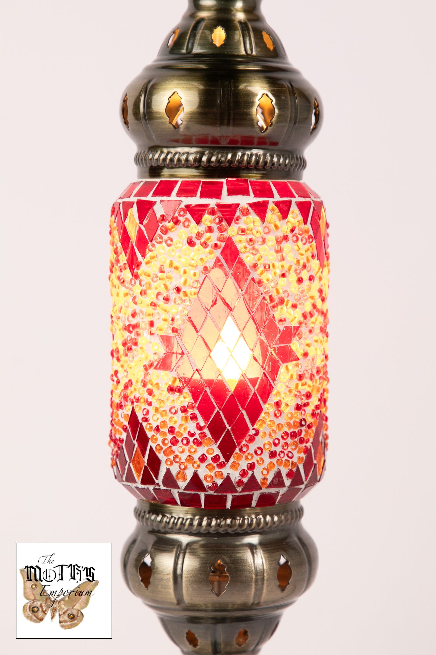 Moroccan Lantern Table lamp Small (Red Diamond)
