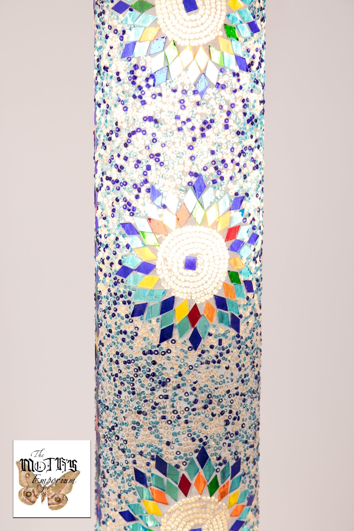 Tall Moroccan Floor Lamp (Light/Dark Blue Stars)