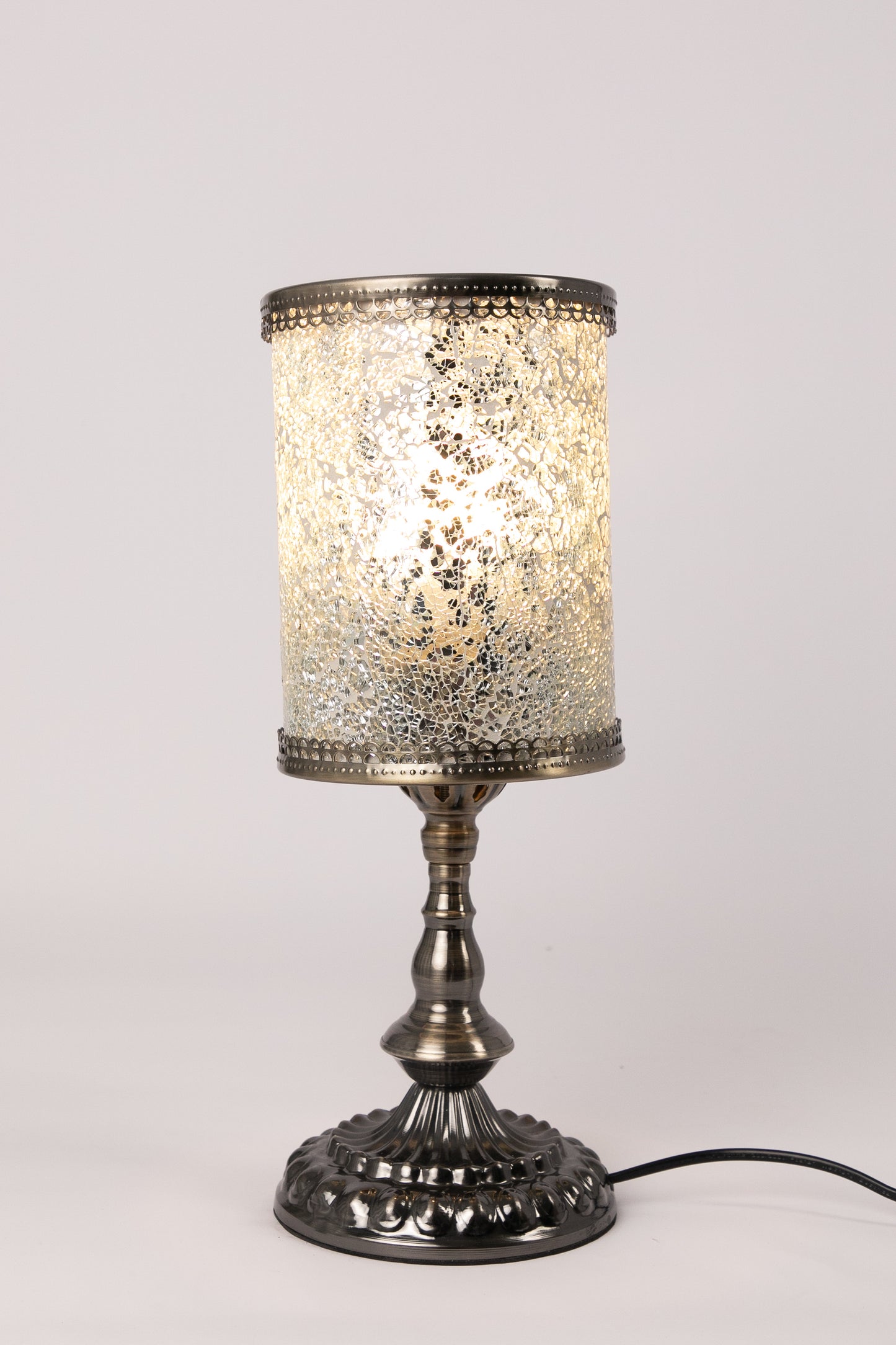 Crushed Glass Mosaic Table Lamp (6 Colours)