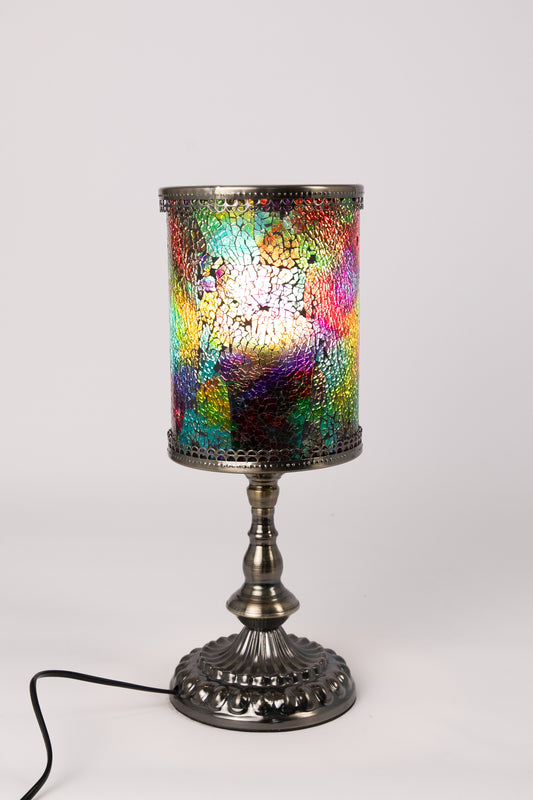 Crushed Glass Mosaic Table Lamp (Multicoloured 2)