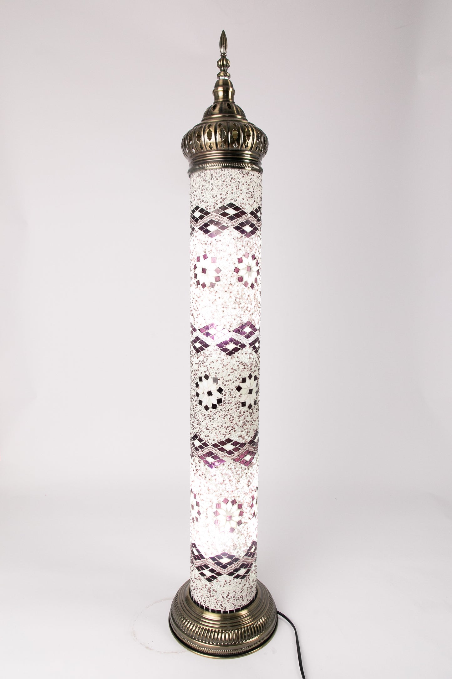 Tall Moroccan Floor Lamp (Purple)