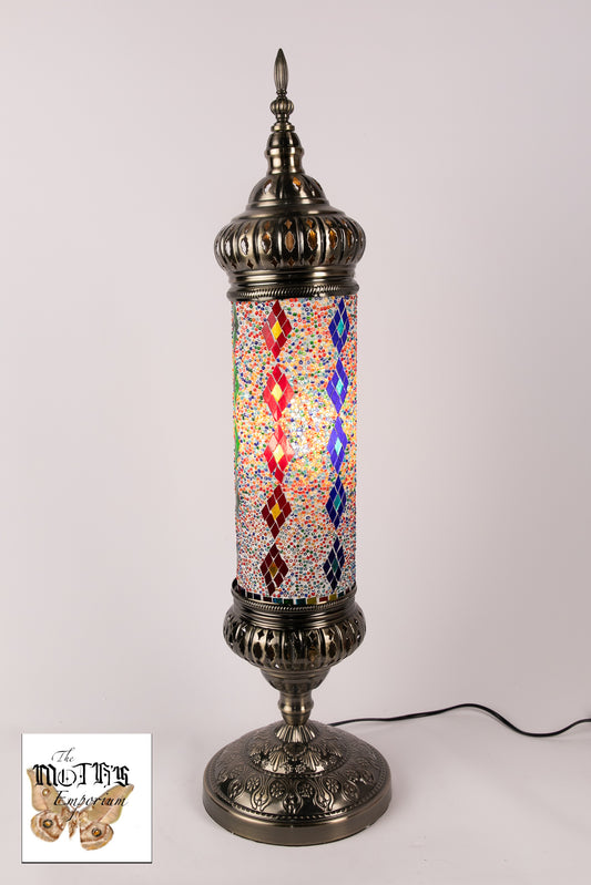 Moroccan Lantern Table lamp Large (Multicoloured Diamonds)