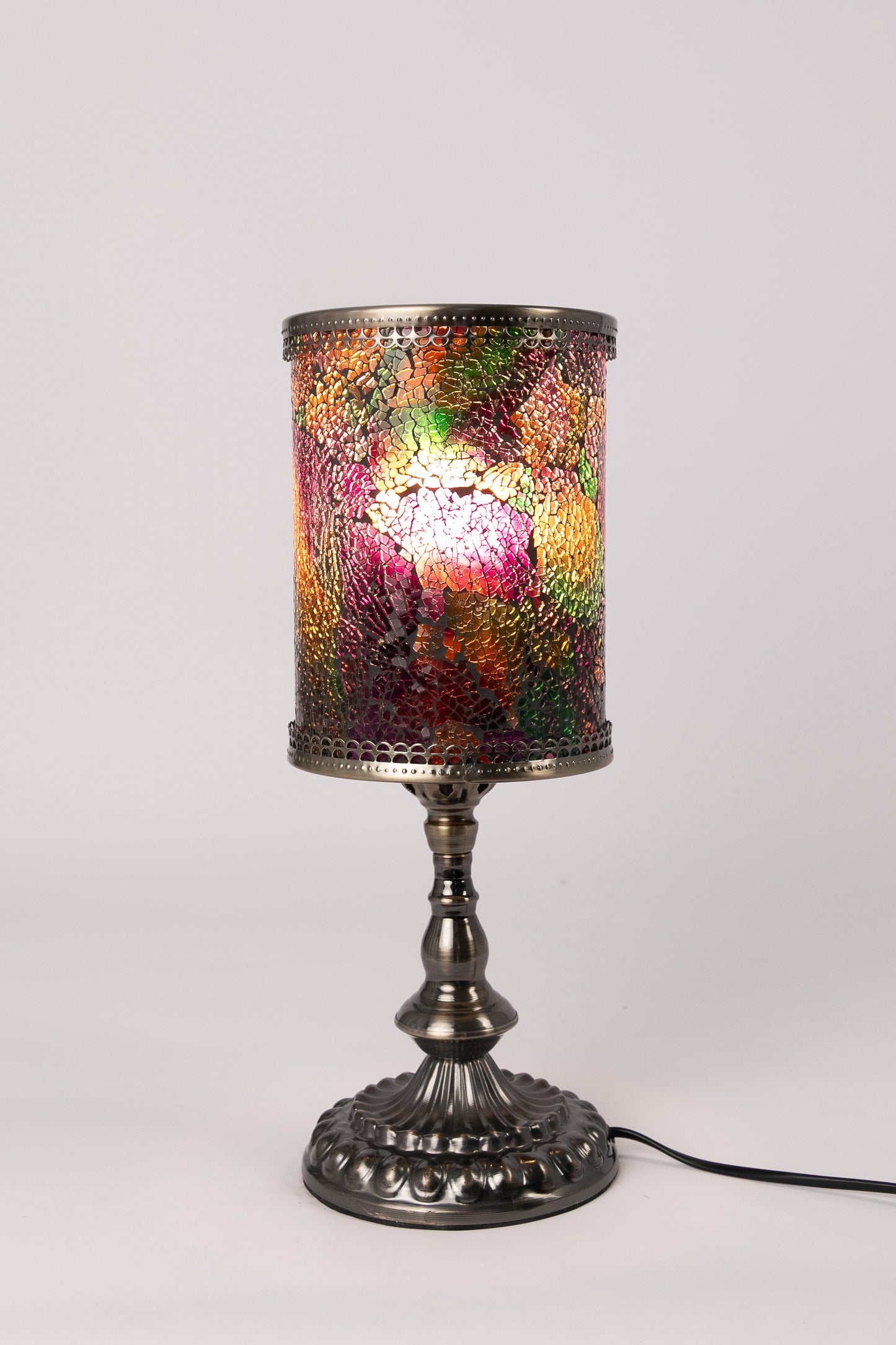 Crushed Glass Mosaic Table Lamp (6 Colours)