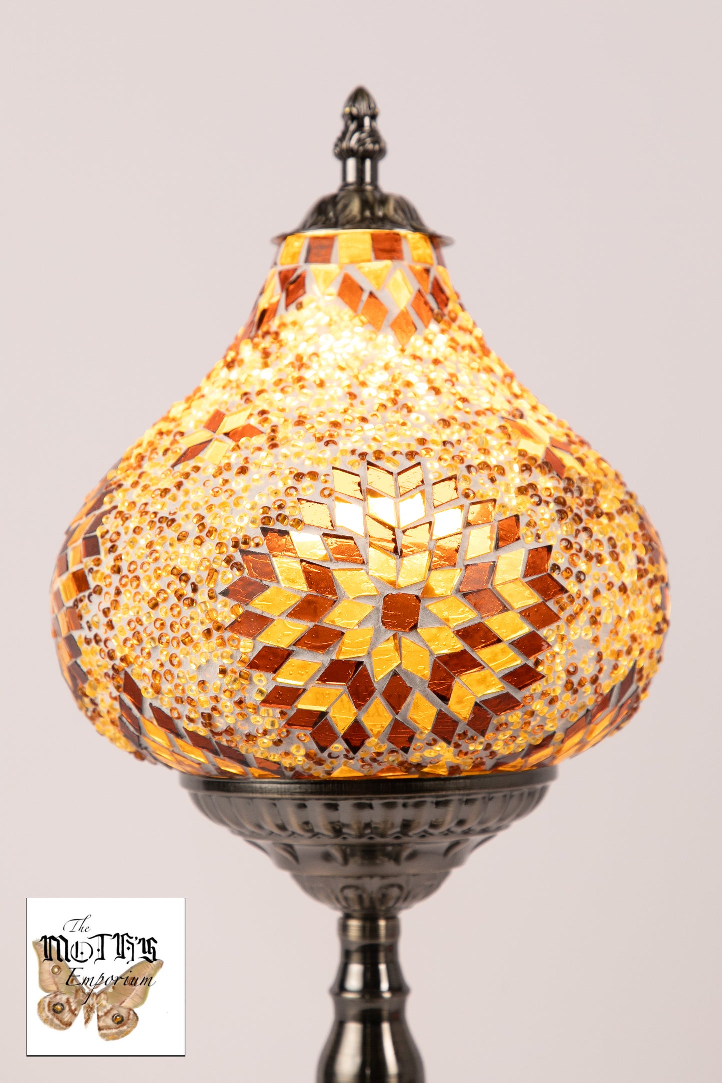Bulb Moroccan Table Lamp (Brown Star)